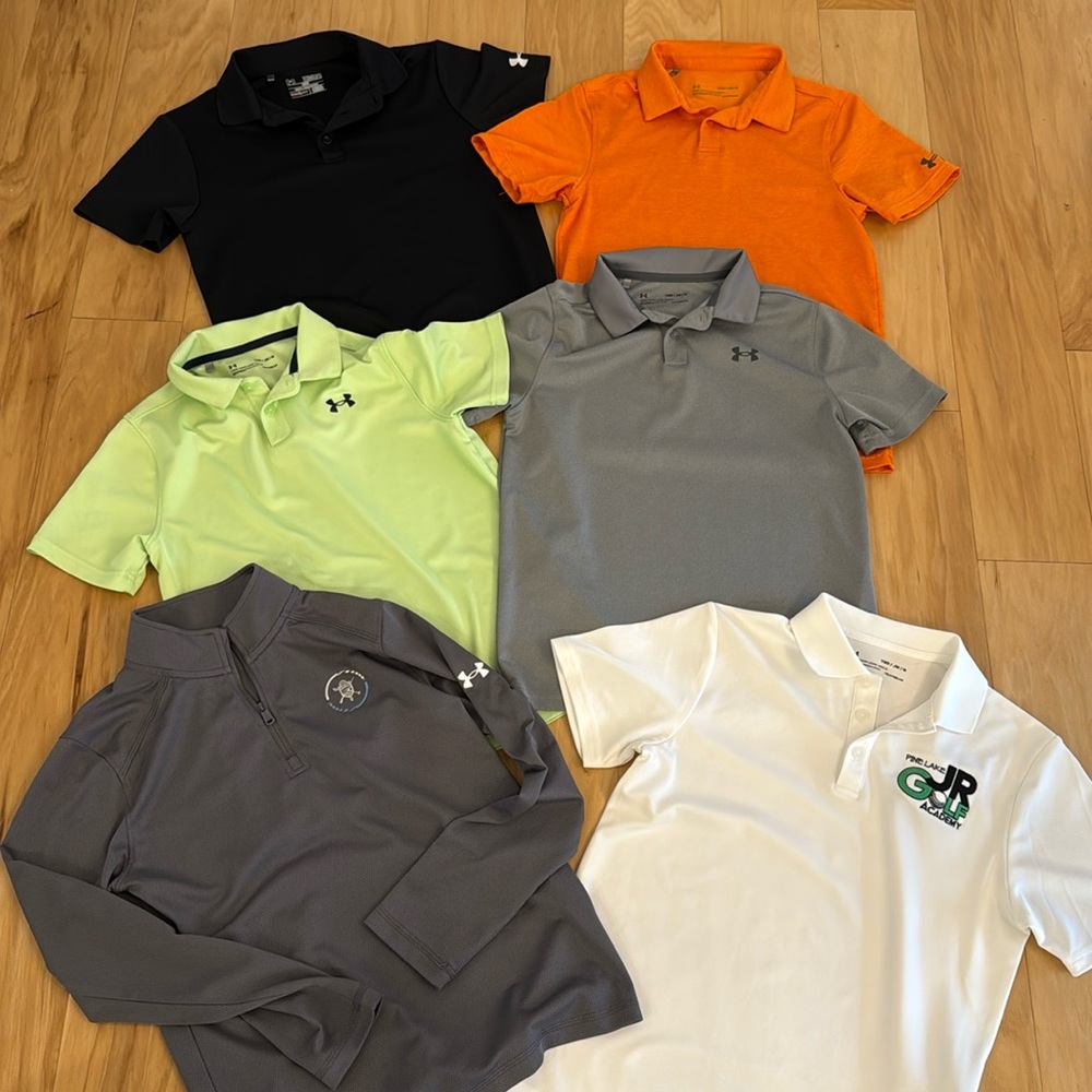 Under Armour heat gear Golf polos and 1/4 zip